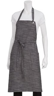 CORVALLIS BIB APRON BLACK STEEL GREY - EACH