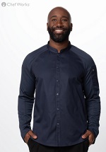 TULUM CHEF COAT MEN'S LONG SLEEVE GREY - SIZE SMALL
