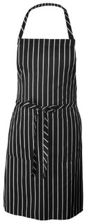 BIB APRON CHALK STRIPE - EACH