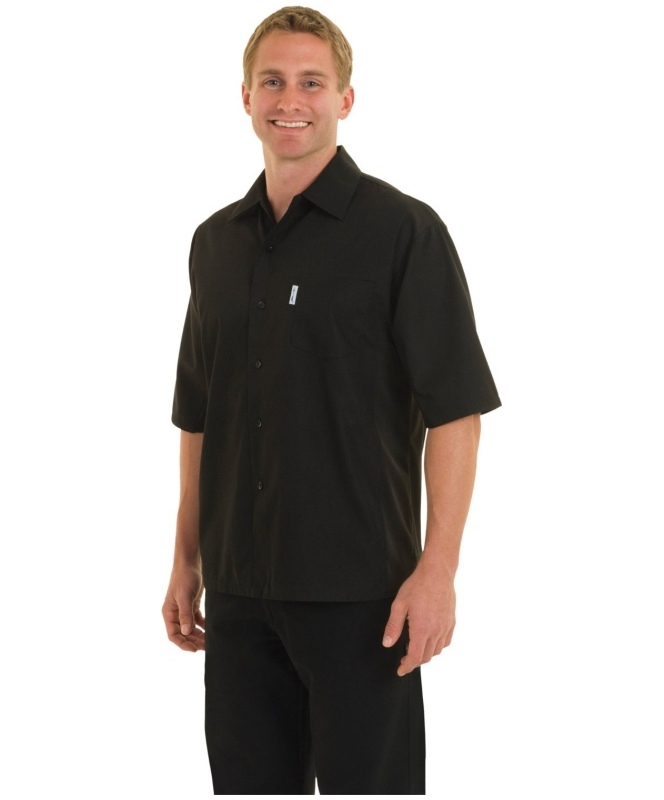  COOL VENT™ COOK SHIRT SHORT SLEEVE BLACK - SIZE XSMALL