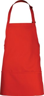 THREE POCKET APRON RED - EACH