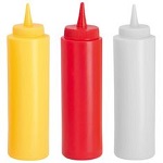 SQUEEZE BOTTLE 8oz CLEAR - EACH