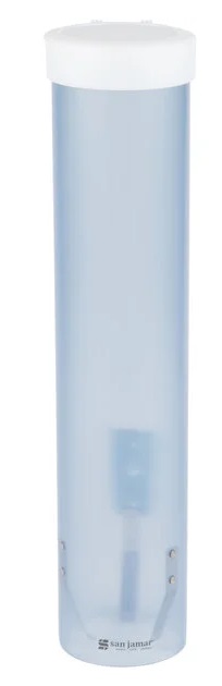 CUP DISPENSER PLASTIC FROSTED BLUE 4-10oz