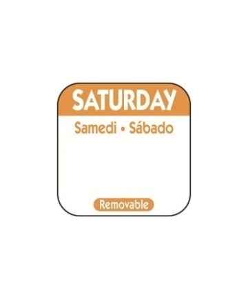 LABEL SATURDAY ORANGE 25mm/1" - ROLL OF 1000 LABELS