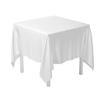 TABLECLOTH 62"X62" WHITE TBD - DOZEN