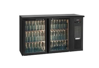 BACK BAR COOLER 56", 2 DOOR GLASS - 220-240V (11.62CFT)