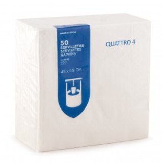 QUATTRO NAPKIN 4PLY WHITE - CASE OF 15 PACK