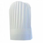 CHEF HAT ROUND TOP 31cm WHITE - PACK OF 10 EACH