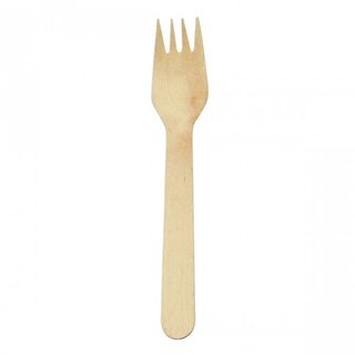 CUTLERY FORK WOOD - PACK OF 100 EACH