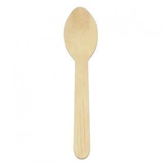 CUTLERY SPOON WOOD - PACK OF 100 EACH