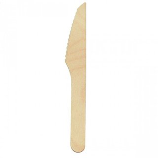 CUTLERY KNIFE WOOD 16CM - PACK OF 100 EACH