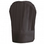 CHEF HAT ROUND TOP BLACK - PACK OF 10 EACH