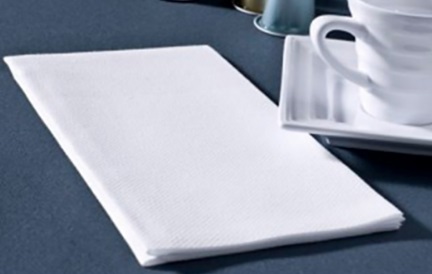 NAPKIN LINEN LIKE 1/8 FOLD WHITE - CASE OF 30 PACK