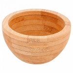 BAMBOO ROUND BOWL 17CM - EACH