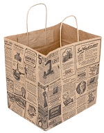 FAST FOOD BAG TIMES 26X20X27CM - CASE OF 250 EACH