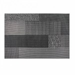 TABLE MAT PVC BLK/GREY PATTERN - EACH