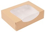 SUSHI WINDOW BOX 'THEPACK' LARGE KRAFT - CASE OF 8 PACK