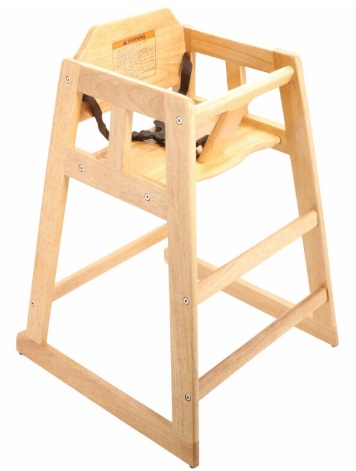 HIGH CHAIR WOOD NATURAL - EACH