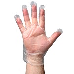 POLY HYBRID GLOVES LARGE CLEAR - BOX OF 100 EACH