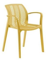 CHAIR SPYGA W/ARM, MUSTARD