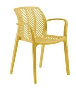 CHAIR SPYGA W/ARM, MUSTARD