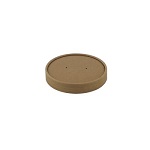 PAPER LID FOR FOOD/SOUP CONTAINER KRAFT - CASE OF 20 PACKEACH