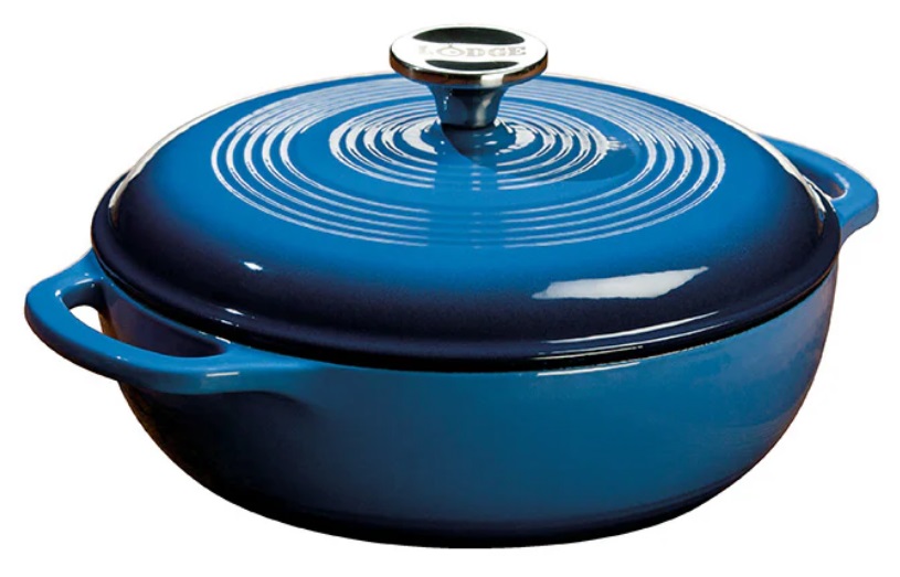 ENAMEL DUTCH OVEN 3 QUART BLUE