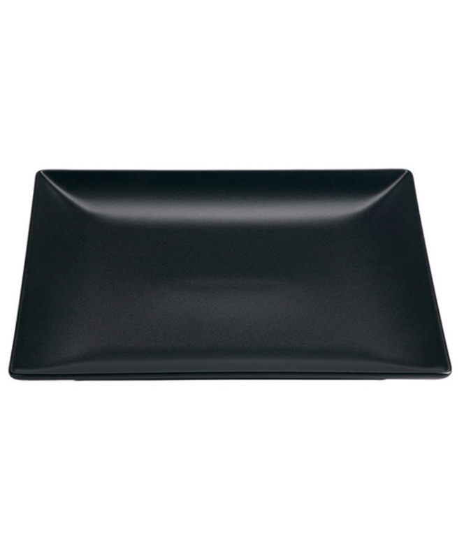 KURO BLACK SQUARE PLATE 21CM