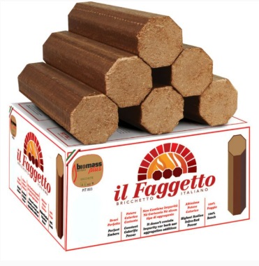 BRIQUETTE WOOD IL FAGGETTO - CASE OF 8 BRIQUETTES