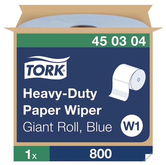 HD PAPER WIPER BLUE 1PLY 800 EACH - CASE OF 1 ROLL
