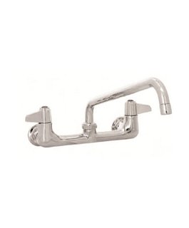 4" WALL MOUNT FAUCET - 6" SWIVEL SPOUT, CERAMIC CARTRIDGES