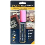 SECURIT LIQUID CHALK MARKER POINT 7-15MM PINK - EACH