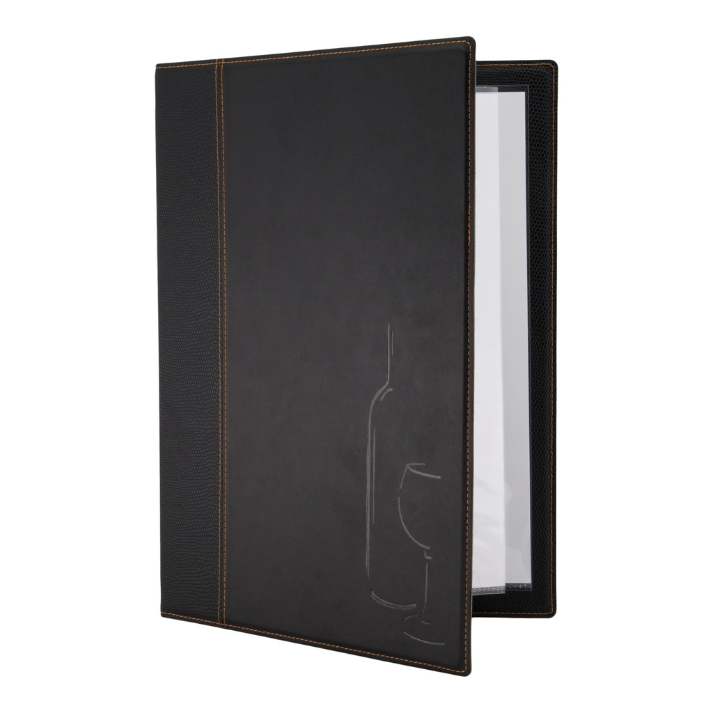WINE CARD TRENDY BLACK A4 - EACH