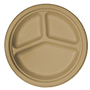 FIBER PLATE 10" 3 COMPARTMENT - CASE OF 14 PACK