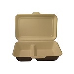 2-COMPARTMENT FIBER CONTAINER 9X6" - CASE OF 10 PACK