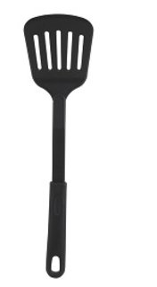 SPATULA SLOTTED BLACK NYLON