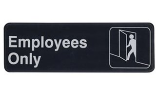 INFORMATION SIGN "EMPLOYEE ON