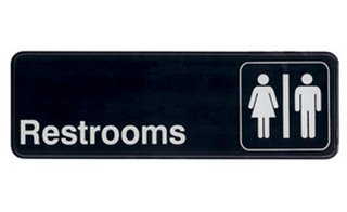 INFORMATION SIGN "RESTROOMS"