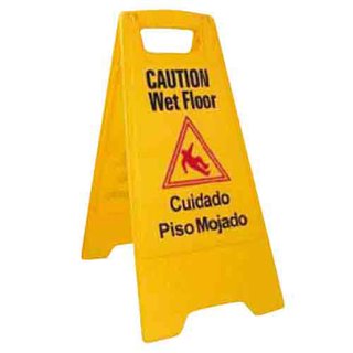 WET FLOOR SIGN FOLD YELLOW