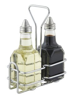 CRUET RACK OIL & VINEGAR SET