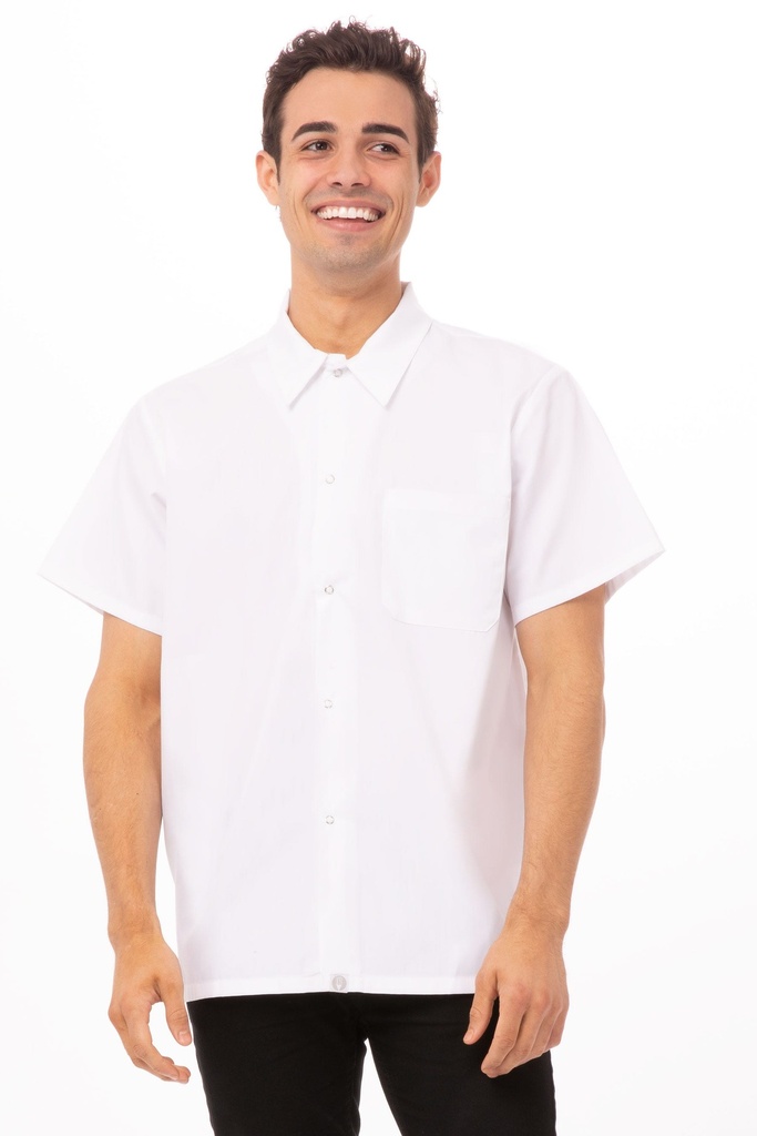 UTILITY COOK SHIRT SHORT SLEEVE WHITE TBD - SIZE XSMALL