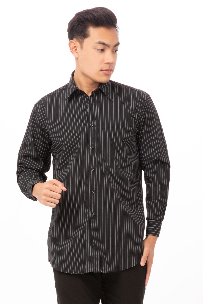 ONYX MEN'S DRESS SHIRT LONG SLEEVES CHARCOAL DASH TBD - 2XLARGE