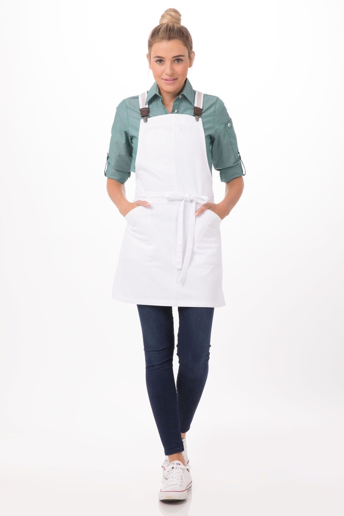 BERKELEY BIB APRON WHITE TBD