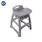 HIGH CHAIR WITH TRAY GREY