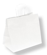 FAST FOOD BAG WHITE 26X17X24CM TBD - CASE OF 250 EACH