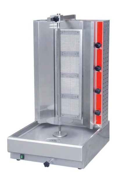 GAS KEBAB MACHINE 21"x 37" - 120V (54x94cm)