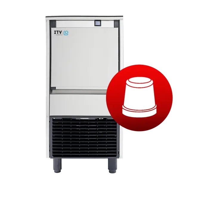 ICE MACHINE W/BIN, GOURMET CUBE - 115V (66LBS/30KG)