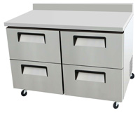 WORKTOP COOLER 48", 4 DRAWERS SS - 115V (12.0CFT)