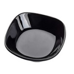MINI SERVER ROUND SQUARE BOWL 1.5oz MELAMINE BLACK