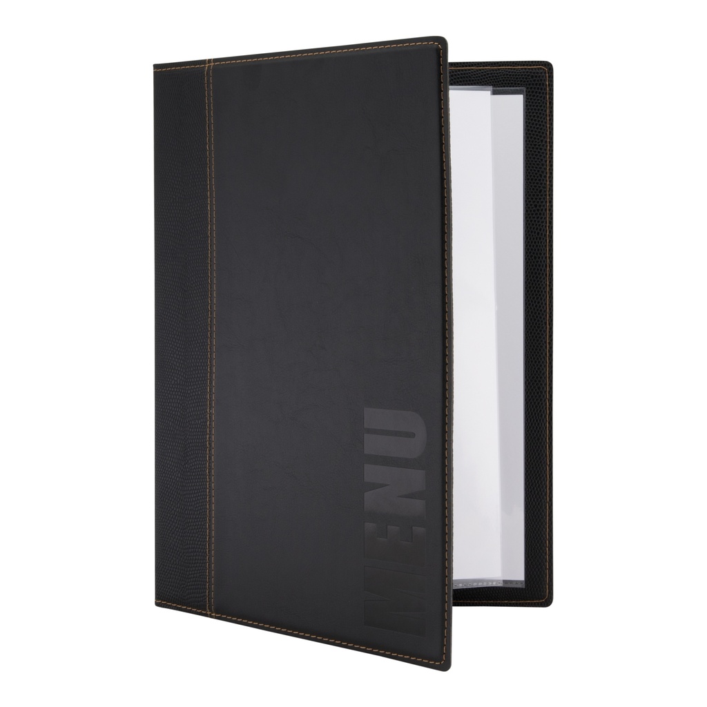 MENU COVER TRENDY BLACK A4 - EACH